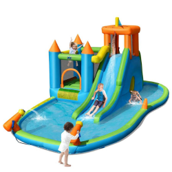 HURRY UP SALE IS LIVE NOW DISCOUNTS OFFERS BOUNTECH Inflatable Water Slide Park  8 in 1 Bounce House w/ Large Splash Pool