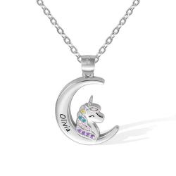 Grab Now labor Day Sale is Live Now Unicorn Necklace with Personalized Name,